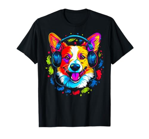 Cane Gallese Corgi DJ Maglietta