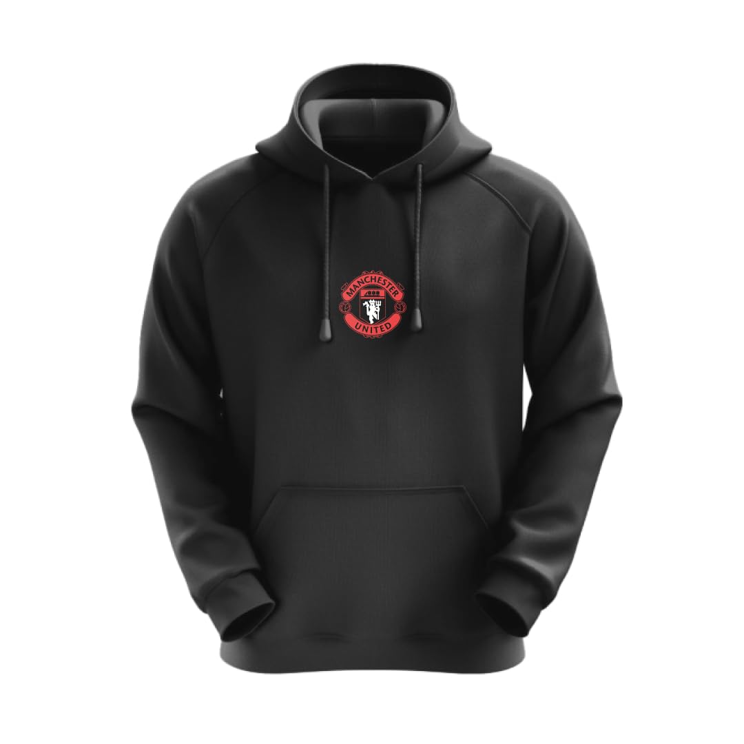 DUDEME : Red Devils Football Hoodie 100% Cotton Hoodies for Men | Printed Full Sleeve Pullover for Men & Women 1