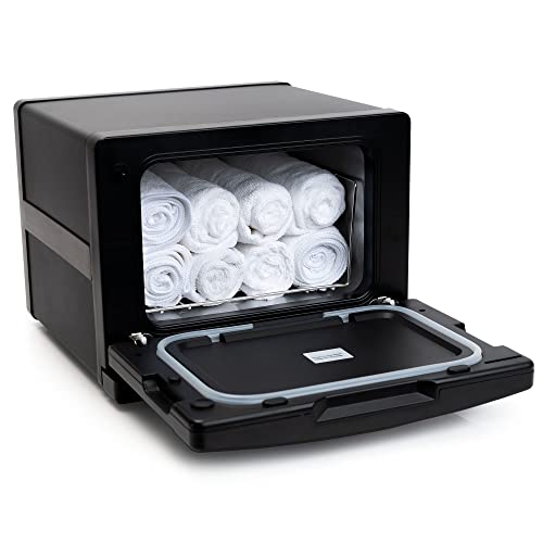 Wyzworks Hot Towel Warmer And Uv Sterilization Cabinet, Portable 2 In 1 Sterilizer And Heater For 6-12 Towels 7.5L Capacity, For Facial Spas, Beauty Salons And Barber Shops, Black #TOP1