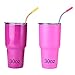 ALINK Colored Stainless Steel Straws with Silicone Tips, 10.5
