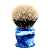 40MM Silvertip Badger Hair Shaving Brush w/Blue Camouflage Handle by Frank Shaving