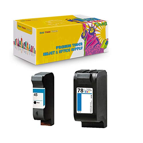 New York Toner Compatible Ink Cartridge Replacement for HP C6578DN ( Black,Cyan , 2-Pack )