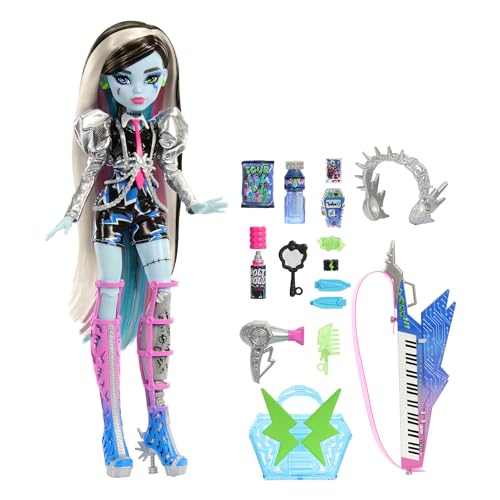Monster High Rockstar Frankie Stein - Puppe mit Metallic-Puffärmeln,...