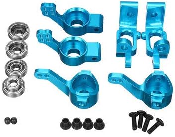 BouBou Hsp Upgrade Accessory Set Alloy Front Rear Hub Carrier Steering For 1:10 Rc Car Parts - Blue