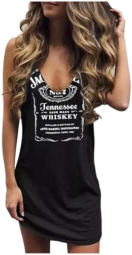 Image of CHUNTIANRAN Mini Dress for Women Swimsuit Coverup Beach Hawaiian Tank Dress | Country Concert Outifts for Women Summer Dress Vacation Outfits