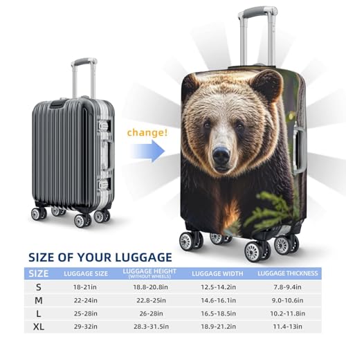 Luggage Cover Elastic Suitcase Cover Protector Bear Luggage Covers Travel Suitcase Covers Carry On Luggage Sleeve Suitcase Baggage Cover for Adult Travel2