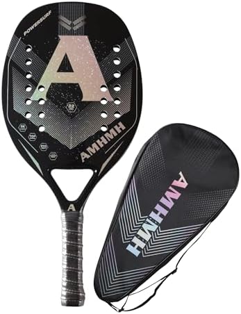 Raquete de Beach Tennis Profissional de Fibra de Carbono 3K e Bol...