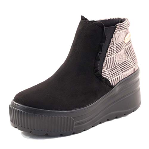 【primevere LIZ LISA プリマベーラリズリサ】 厚底 スニーカーブーツ PLZ1009 ブラックコンビ M（23.0センチ～23.5センチ）