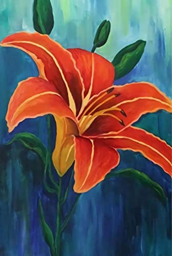 Peinture au diamant 5D fleurs broderie point de croix artisanal et décoration murale 30x40