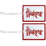 Siskiyou Sports NCAA Nebraska Cornhuskers Vinyl Luggage Tag, 2pk One Size, Team Colors