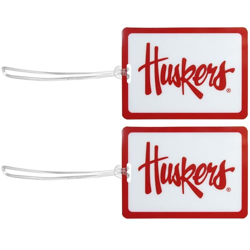 Siskiyou Sports NCAA Nebraska Cornhuskers Vinyl Luggage Tag, 2pk One Size, Team Colors