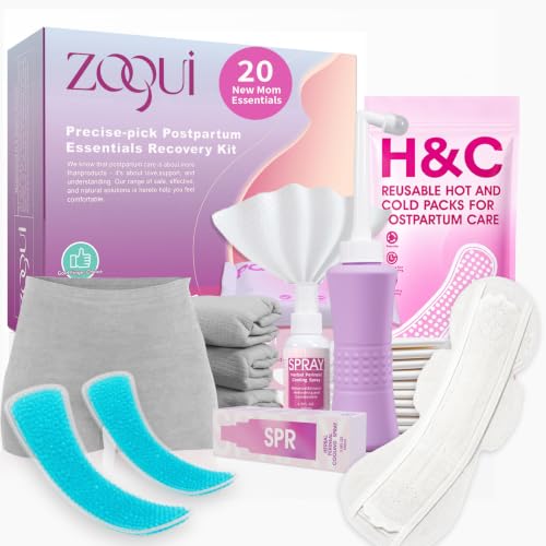 20 Pcs Postpartum Recovery Essentials Kit, Hospital Bag Must Haves for Mom