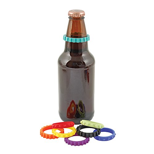 True by True Fabrications Beer Bottle Bright, Colorful Geer Shaped Bottle Neck Bands For Parties, Picnics, Holidays, Dinners and More
