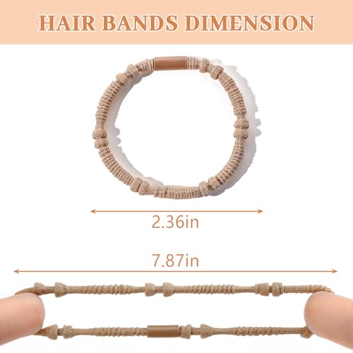 25 PCS Bohemian Hair Accessories: Lightweight Ponytail Holders in 5 Styles, 2.36" No Damage Hair Ties for Thick or Thin Hair