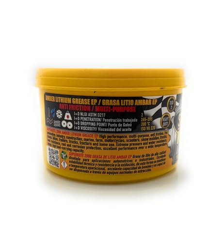 Lithium Grease Superkote 2000 / NLGI 2 / Multipurpose/Lithium/Lubricant/EP/High Temp/Industry/Construction/Automotive/Amber Grease / 360g - Image 4