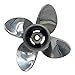 ARKDOZA 9.9x9 Polished Stainless Steel Outboard Propeller for Tohatsu Engines25/30HP 4 Blade 10 Spline Tooth RH SS Prop