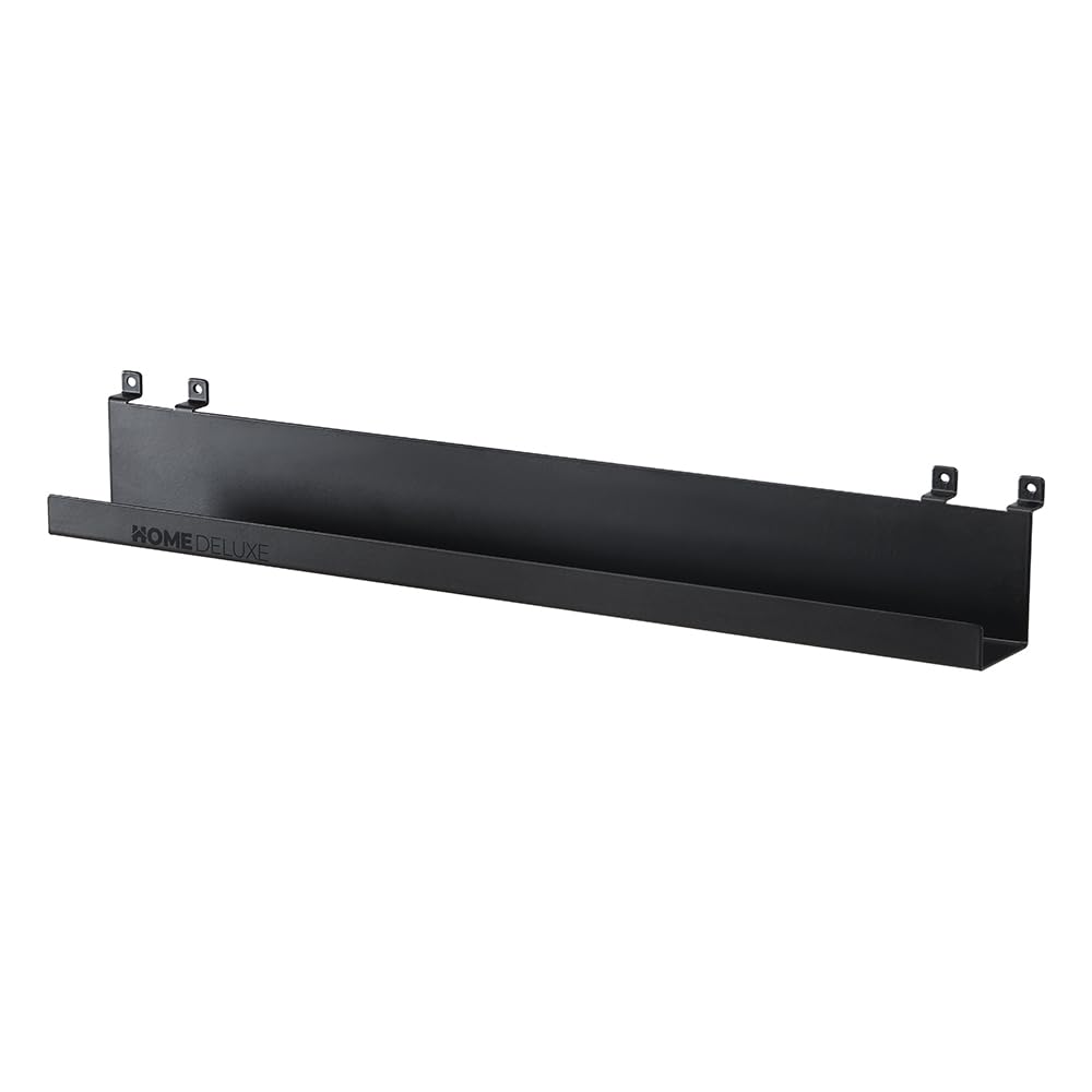 Home Deluxe Etagère pour panneau acoustique RESONA - 50 x 5 cm noir mat| Etagère murale, organisateur mural, étagère flottante