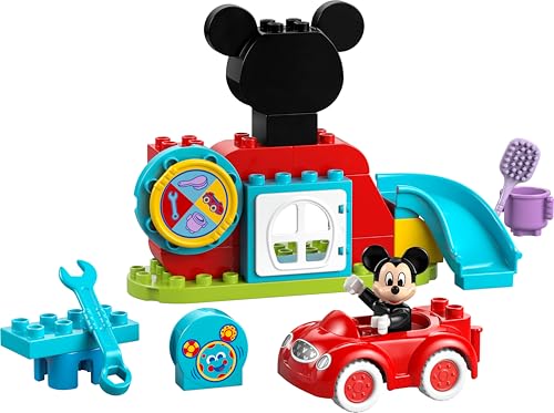 DUPLO Disney La Casa e l’Auto di Topolino - Gioco per l'Ordinamento dei Colori per Bambini e Bambine da 2 Anni - Giocattolo con Personaggio di Topolino e Ruota delle Attività - Idea Regalo 10454 - Lego - Immagine 10
