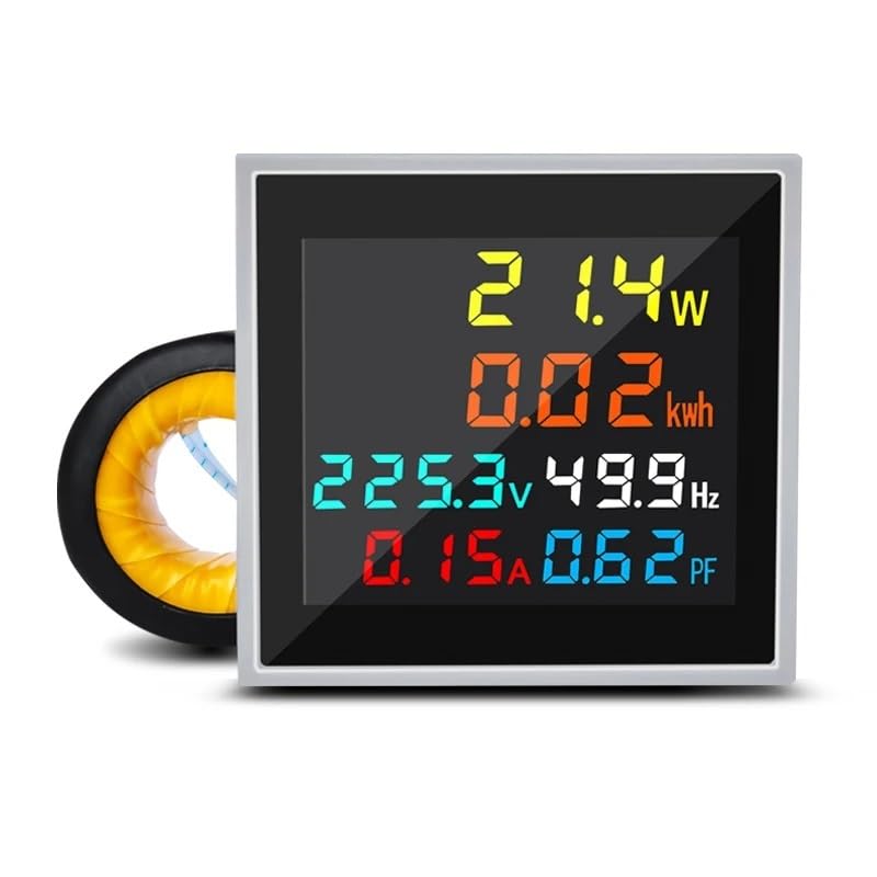 Smart Household Electricity Meter Power Meter AC Digital Voltmeter Ammeter Frequency Tester(AC50-300V 100A)