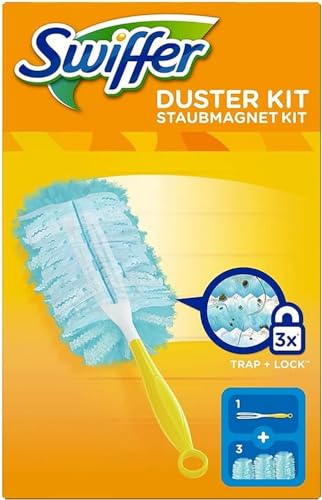 Image of Swiffer Microfibre dust Cleaner Set, 1 Handle and 3 Replacement Pads (Pack of 3x1 Piece)