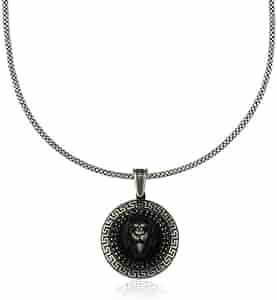 SILVIYA 925 Sterling Silver Lion King Pendant with Solid Chain