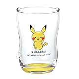 金正陶器(Kaneshotouki) 「 ポケットモンスター 」 モンポケ ピカチュウ グラス ガラス タンブラー コップ 高さ約9cm なかよしグラス イエロー 黄色 日本製 050150