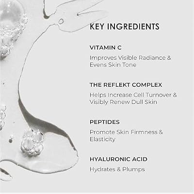 REFLEKT 2 Vitamin C Brightening Anti-Aging Serum Collagen-Boosting with Peptides & Hyaluronic Acid, Radiance & Elasticity Enhancer, Clean, Vegan, Cruelty-Free, Fragrance & Paraben-Free Formula