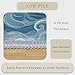 Ocean Wave Rugs for Living Room 3x4, Nautical Sea Waves Pattern Design Area Rug, Ocean Wave Bedroom Decor Carpet, Non Slip, Washable NN140