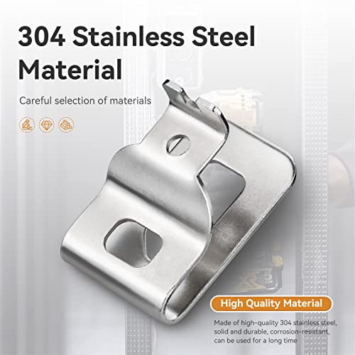 Image of Belt Clips for Dewalt, 6pcs 304 Stainless Steel Drill Tool Clips with Screws for Dewalt N268241 N086039 Fit for 20V Power Tools for DCD980 DCD985 DCD980L2 DCD985L2
