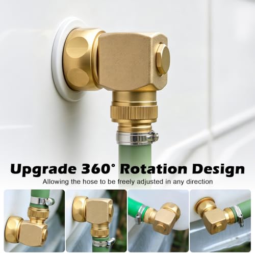 Image of SheeChung 90 Degree Hose Elbow with 360 Degree Swivel Connector
