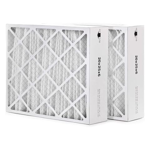 Filters Fast Compatible Replacement for Aprilaire SpaceGard 2200 2250 20x25x6 Air Filter MERV 8 Pleated AC Furnace Air Conditioner Filters Actual Size: 19 3/4 x 24 1/4 x 6 3/8, 2-Pack Cover