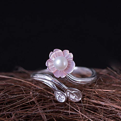 Bague ajustable femme perle S925 solution doigts gonflés et tailles