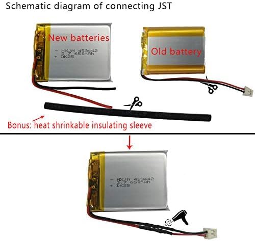 502540 3.7v Battery 550mAh for Sena SMH5 Motorcycles Bluetooth Headset Battery Replacement Sena SMH5-FM SMH5D SPH10H-FM Part Number (P/N): ICP40/25/40P fits Nextbase 312GW HD Recording DVR Cam by HXJNLDC - Image 7