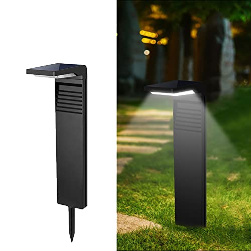 Lampe de pelouse solaire pour sécuriser vos pas grâce à l'éclairage de jardin automatique blanc.