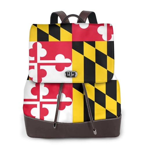 Sac à dos en cuir imprimé femme motif Maryland - Bagagerie mode