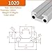 GTPBAO 1020 Industrial Aluminum Profiles European Standard 10x20mm Linear Extrusion Frame 6.2mm Slot Slide Rail for DIY Framework Extruded Rail(650mm 25.59
