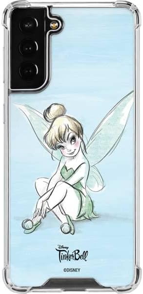 Skinit Clear Phone Case Compatible with Galaxy S22 Plus - Officially Licensed Disney Tinker Bell Sketch Art Design