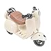 Yinhing Electric Doll Scooter with Music Lights Rotating Doll Scooter Vehicles Toy Desktop Ornament for Kids Playroom Decor ABS Plastic Mini Toy (Beige)