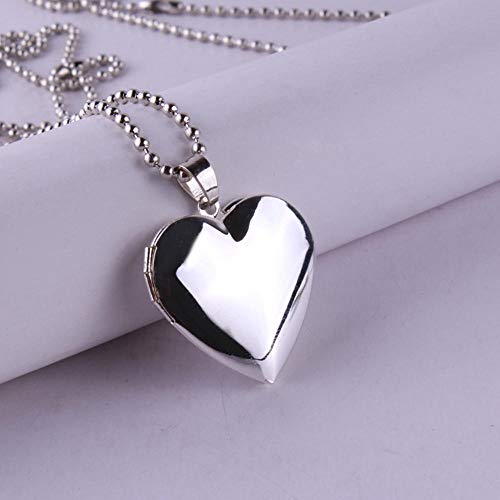 Preisvergleich Produktbild CTDMMJ Valentine Lover Geschenk Tier Bilderrahmen können Medaillon Halsketten Herz Anhänger Halskette Schmuck für Frauen Freundin Geschenk öffnen-1