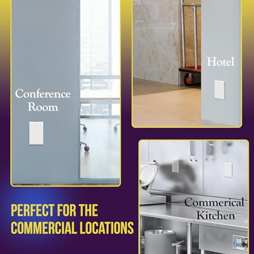 image for ENERLITES Blank Cover Wall Plate, Gloss Finish, Standard Size 1-Gang 4