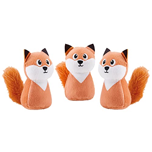 Image of Outward Hound Squeakin' Fox Hide A Puzzle Plush Replacement Dog Toys - 3 Pack