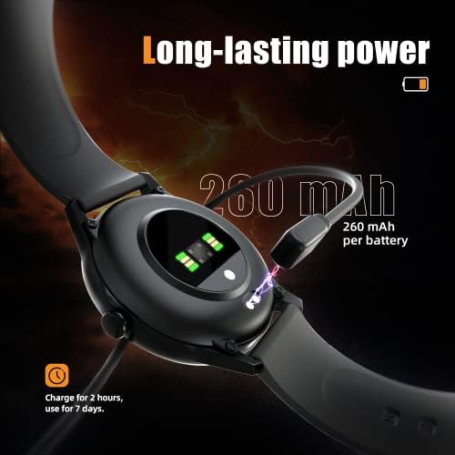 H.TANG Smart Watch Fitness Trackers With Heart Rate Monitor Fit Bitwatches Mens Messages Reminder Waterproof IP67 Lets Com Smartwatch Calorie Step Counter Bracelet Compatible Android iPhone (Black)