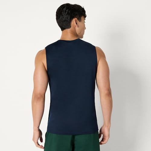 Amazon Essentials Herren Leichtes, Ärmelloses Muskelshirt Aus Schnelltrocknendem Funktionsstretch, Marineblau, S 3