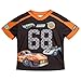 Hot Wheels Toddler Boys Mesh V-neck T-Shirt and French Terry Jogger Pants Outfit Set Dark Gray/Orange 4T