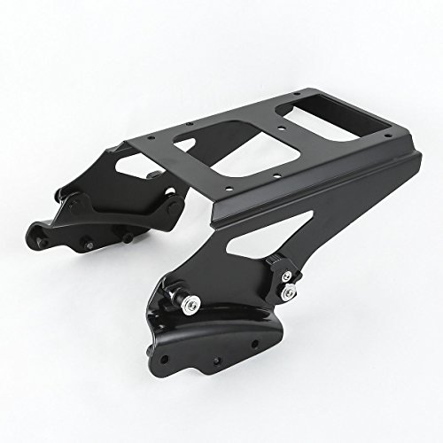Kit de acoplamiento de 4 puntos y soporte desmontable negro para maletas de Harley