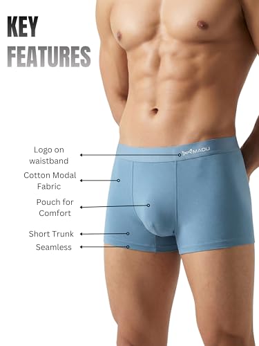 Image of MAOU Men's Premium Cotton Modal Boxer Briefs | Ultra-Soft Stretch Fabric with 5% Spandex | Moisture-Wicking, Breathable, No Ride-Up Underwear for Daily Comfort (M-XL)