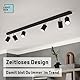 Lightbox Deckenlampe LED 6 flammig | Decken-Strahler mit schwenkbaren Spots | Lampe für Wohnzimmer, Küche oder Schlafzimmer (innen) | 6 x GU10 Fassung | aus Metall in Schwarz