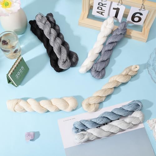 Hilos de Sashiko 9 Piezas 100 m Cotton Multicolor miniatura 5