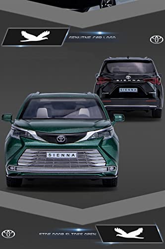 Apliqe Scale Model Vehicles For Toyota Sienna Mpv Diecasts Alloy Model Car Audio Lamp Pull Back Door Open Metal Toy Car 1:24 Sophisticated Gift Choice (Color : 3) #TOP6