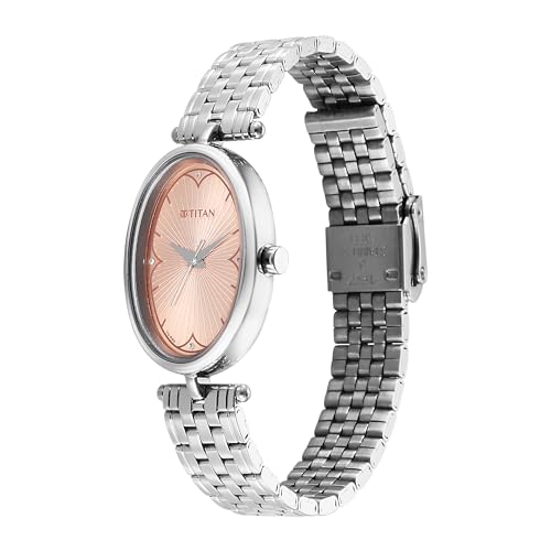 Image of Titan Karishma Workwear Cream Dial Stainless Steel Watch for Women